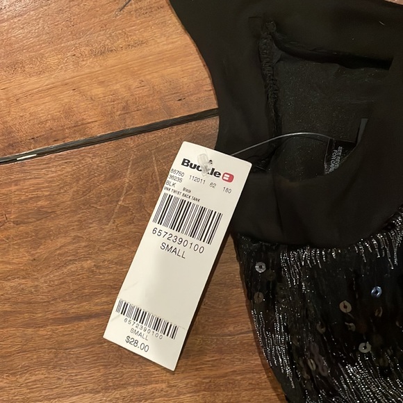 Black sequin tank top. From the Buckle. Never worn. - Picture 3 of 3